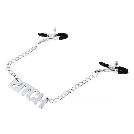 Smart Moves - Nipple Clamps with BITCH pendant Silver-Erotiekvoordeel.nl
