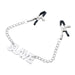 Smart Moves - Nipple Clamps with SLAVE pendant Silver-Erotiekvoordeel.nl