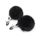 Smart Moves - Nipple Clamps with Fluffy Ball Black-Erotiekvoordeel.nl