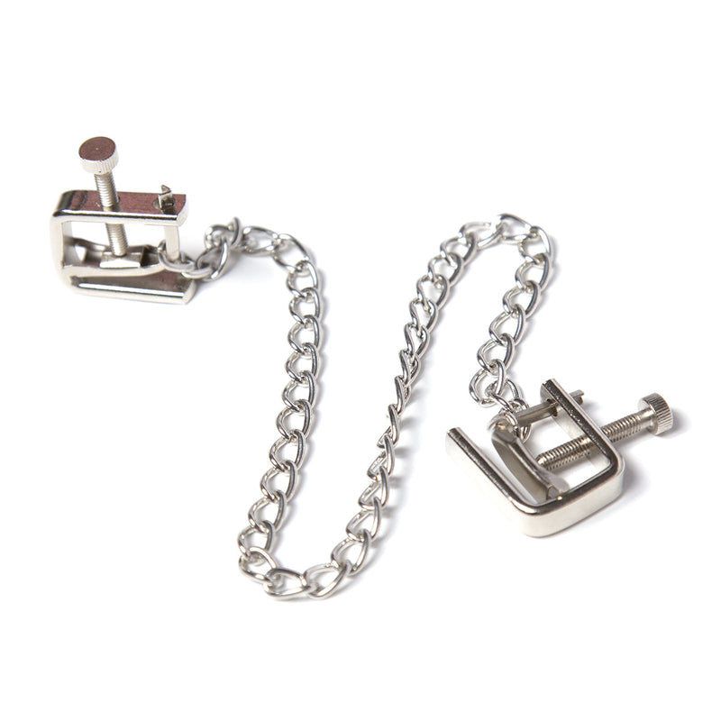 Smart Moves - Vierkante Schroef Tepelklemmen met Ketting - Zilver-laced-up.nl