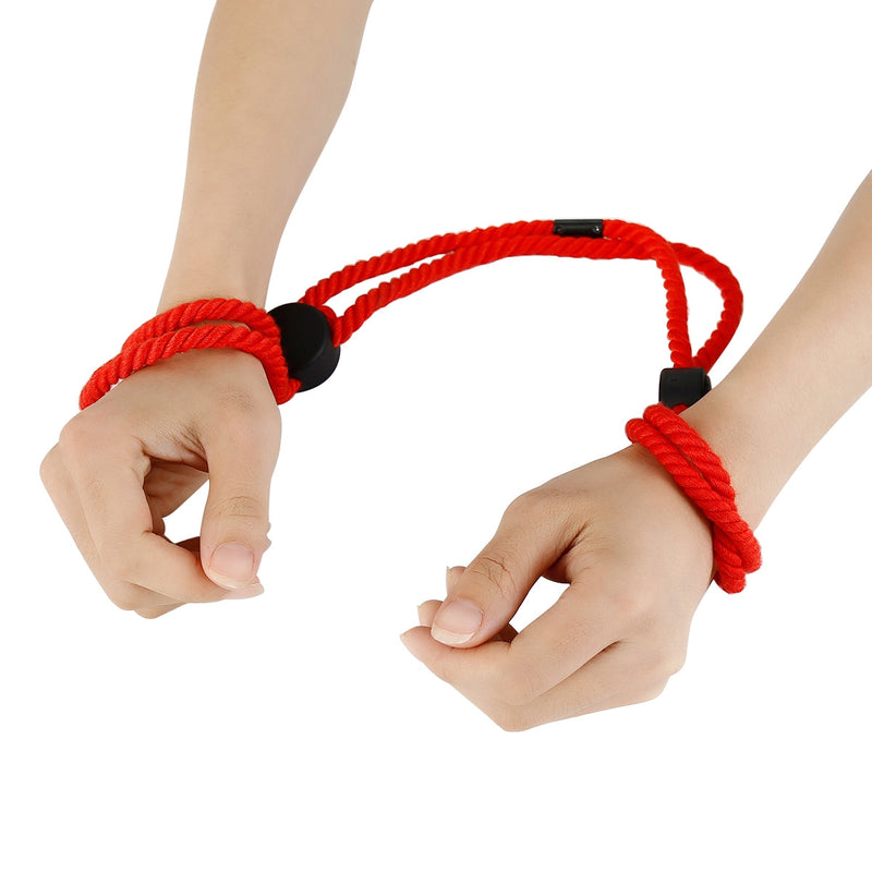 Smart Moves - Rope Hand Cuff Red-laced-up.nl