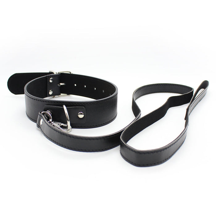 Smart Moves - Klassieke Collar met Leiband - Zwart-Erotiekvoordeel.nl