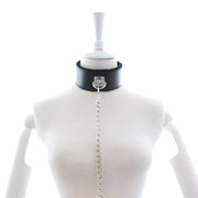 Smart Moves - Bont Gevoerde Collar met Leiband - Zwart-laced-up.nl
