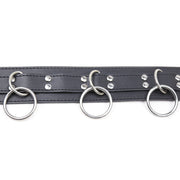 Smart Moves - Collar met Drie Ringen - Inclusief Leiband - Zwart-laced-up.nl