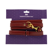 Smart Moves - Collar met Leash - Donkerrood - Gouden Hardware-laced-up.nl