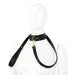 Smart Moves - Collar met Leiband - Goudkleurig Metalen Hardware - Zwart-Erotiekvoordeel.nl