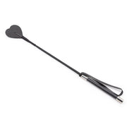 Smart Moves - Paardrijzweepje - Hartvormige Flap - 56 cm - Zwart-laced-up.nl
