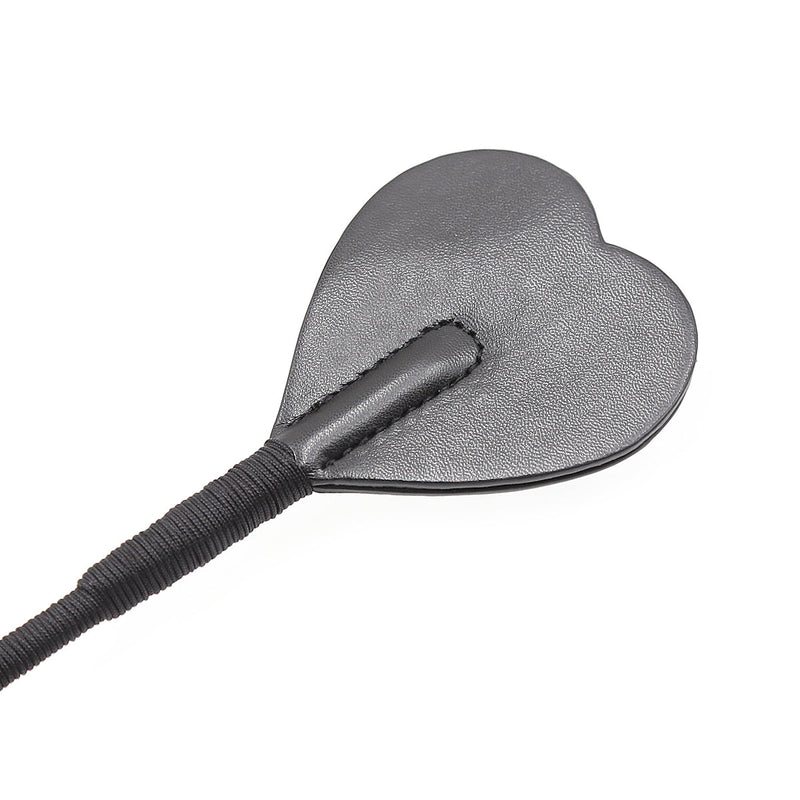Smart Moves - Paardrijzweepje - Hartvormige Flap - 56 cm - Zwart-laced-up.nl