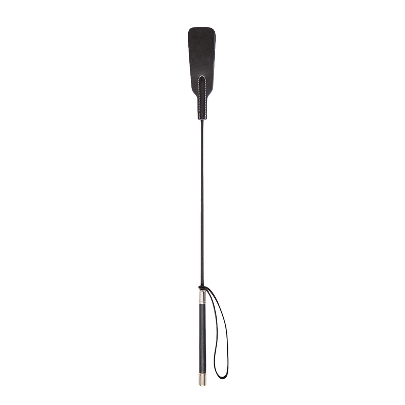 Smart Moves - Lederen Paardrijzweepje - Dubbele Flap - 64 cm - Zwart-laced-up.nl