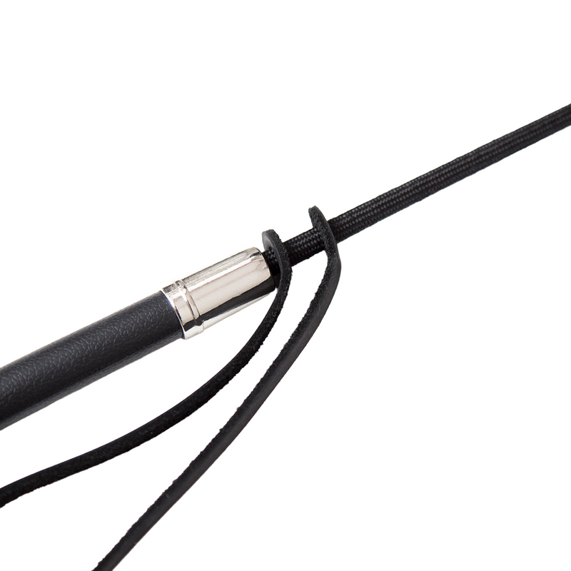 Smart Moves - Lederen Paardrijzweepje - Dubbele Flap - 64 cm - Zwart-laced-up.nl