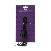 Smart Moves - Mini Flogger - Siliconen Strengen - Kralen Handvat - 21 cm - Zwart-laced-up.nl