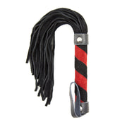 Smart Moves - Korte Suede Flogger - 24 cm - Zwart/Rood-laced-up.nl