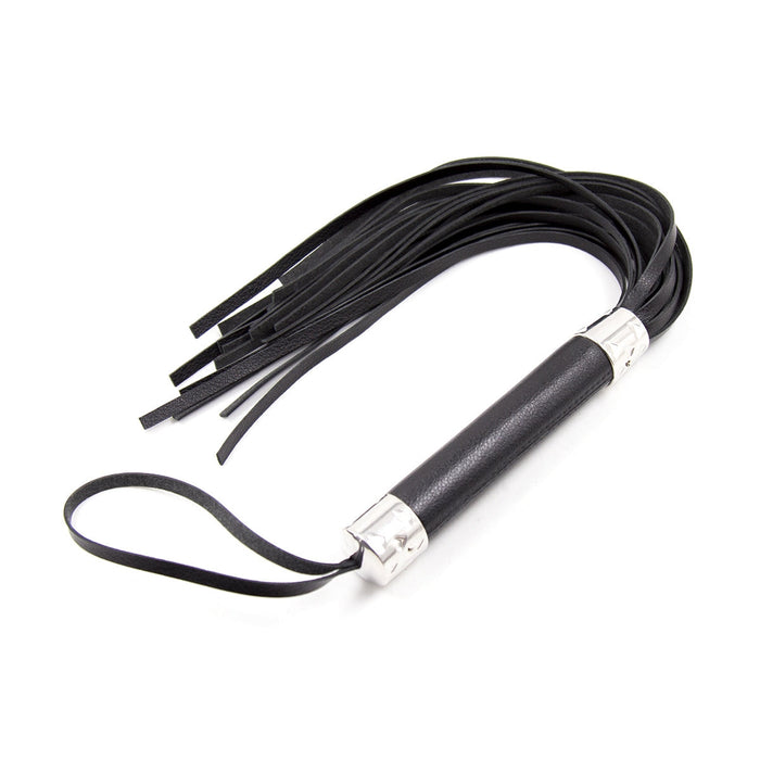 Smart Moves - Flogger - Glad Handvat - 50 cm - Zwart/Zilver-laced-up.nl