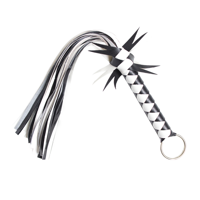 Smart Moves - Flogger met Deco - 45 cm - Zwart/Wit-laced-up.nl