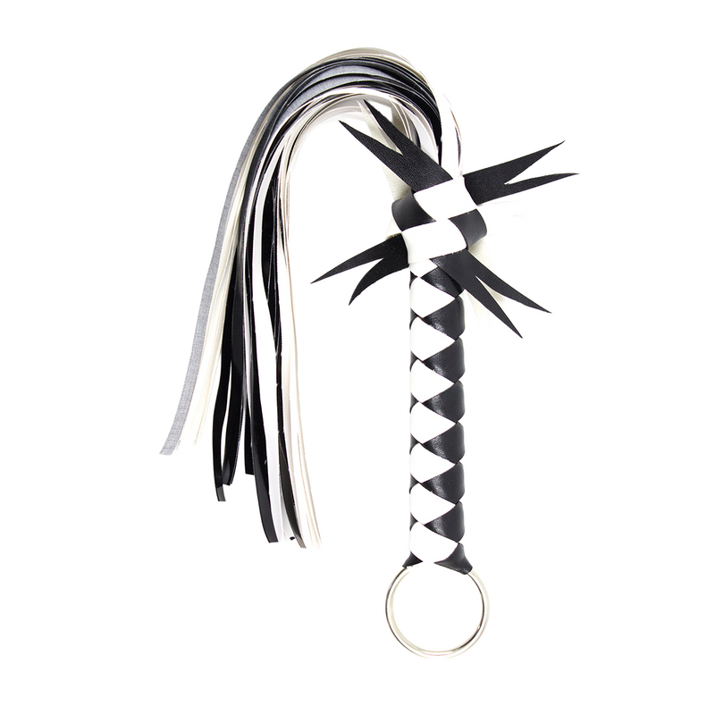 Smart Moves - Flogger met Deco - 45 cm - Zwart/Wit-laced-up.nl