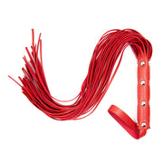 Smart Moves - Stud Flogger - PU Leer - 63 cm - Rood-laced-up.nl