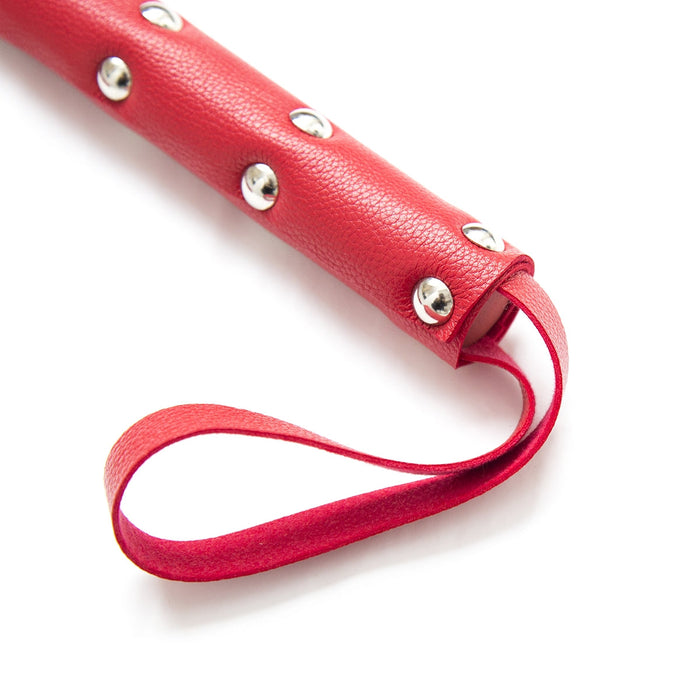 Smart Moves - Stud Flogger - PU Leer - 63 cm - Rood-Erotiekvoordeel.nl