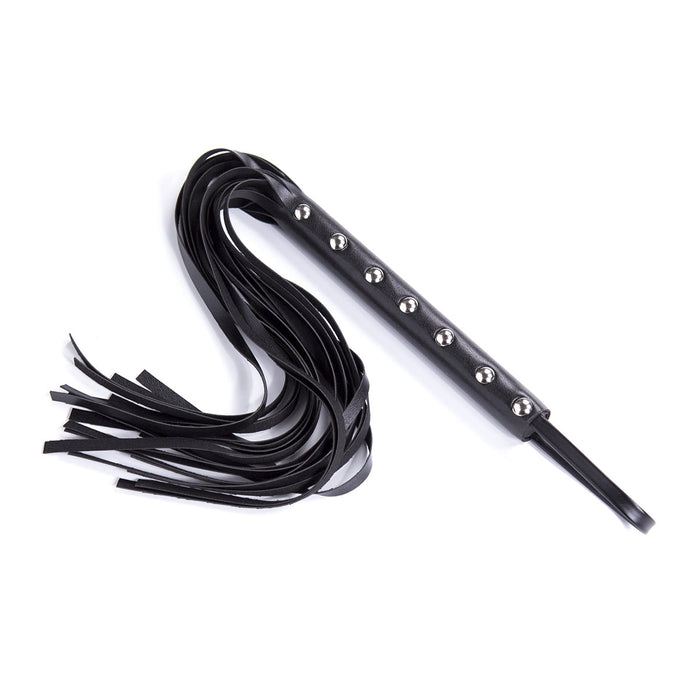 Smart Moves - Studded Flogger - 60 cm - Zwart-Erotiekvoordeel.nl