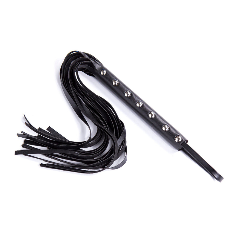 Smart Moves - Studded Flogger 60cm Zwart-Erotiekvoordeel.nl
