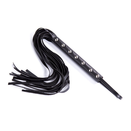 Smart Moves - Studded Flogger 60cm Zwart-Erotiekvoordeel.nl
