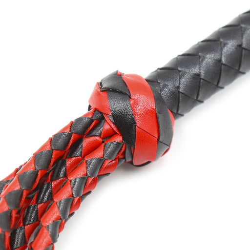 Smart Moves - Flogger met Gevlochten Strengen 78 cm - Zwart/Rood-laced-up.nl