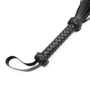 Smart Moves - Flogger - PU Leer - Gevlochten Handvat - 65 cm - Zwart-laced-up.nl