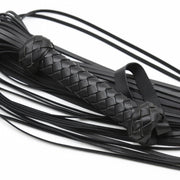 Smart Moves - Flogger - Gevlochten Handvat - PU Leer - 49 cm - Zwart-laced-up.nl