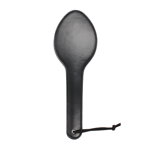 Smart Moves - Lepelvormige Paddle - 31 cm - PU Leer - Zwart-Erotiekvoordeel.nl
