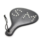 Smart Moves - Ronde Paddle met Siernieten - PU Leer - Zwart-laced-up.nl