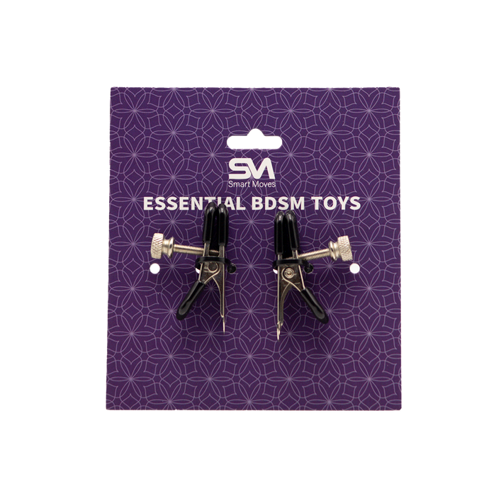 Smart Moves - Nipple Clamps Silver/Black-Erotiekvoordeel.nl