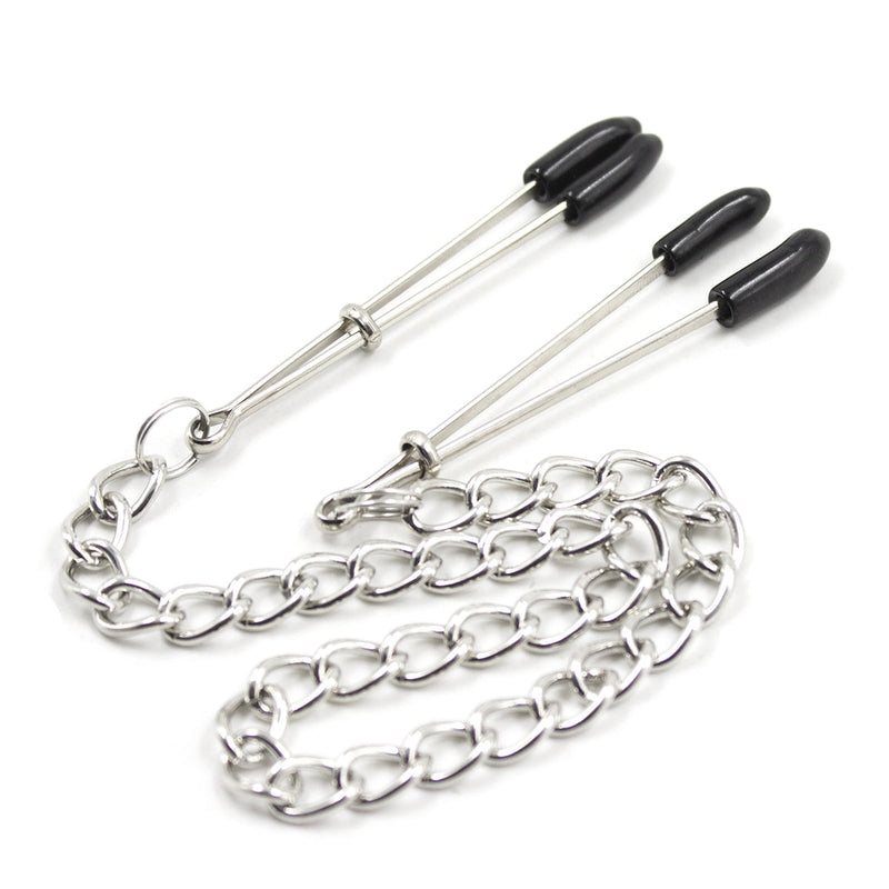 Smart Moves - Pincet Tepelklemmen aan Ketting - Verstelbaar - Zilver-laced-up.nl