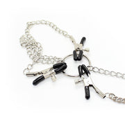 Smart Moves - Tepelklemmen en Clitorisklem aan Ketting - Verstelbaar - Zilver-laced-up.nl
