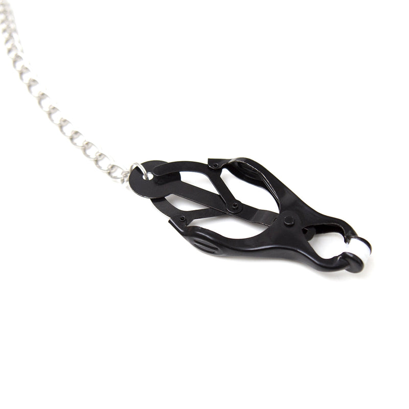 Smart Moves - Zwarte Tepelklemmen met Ketting naar Cockring-laced-up.nl