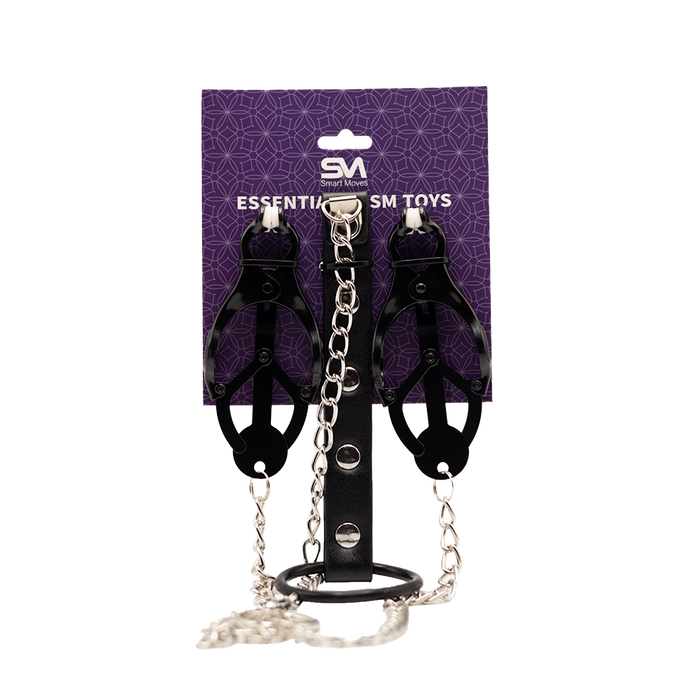 Smart Moves - Nipple Clamps Silver/Black-Erotiekvoordeel.nl