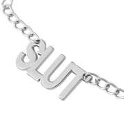Smart Moves - SLUT Nipple Clamps Chain Silver/Black-laced-up.nl