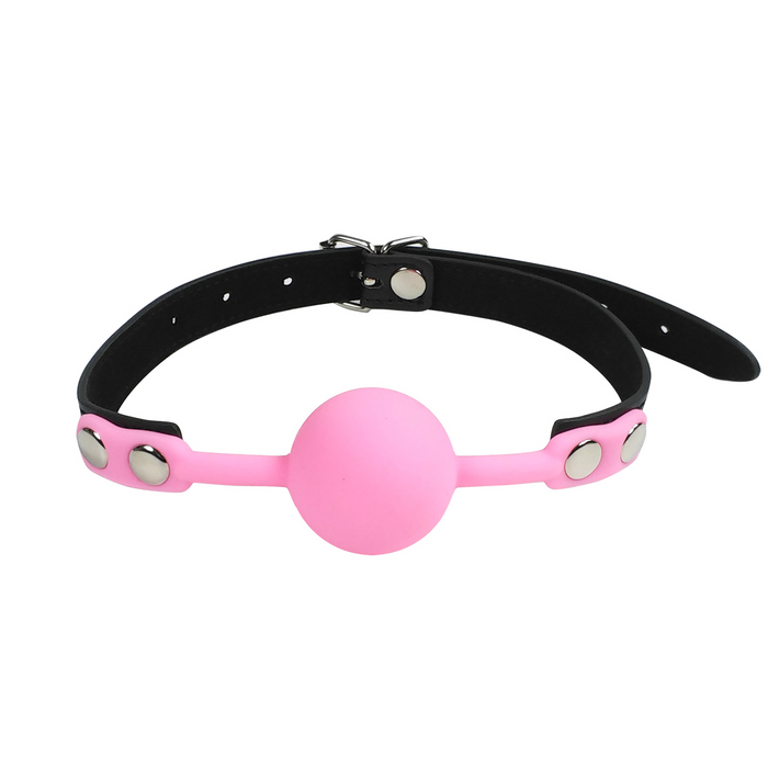 Smart Moves - Silicone Ball Gag Black/Pink-Erotiekvoordeel.nl