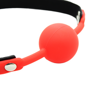 Smart Moves - Comfortabele Siliconen Ball Gag - Zwart/Rood-Laced-up.nl