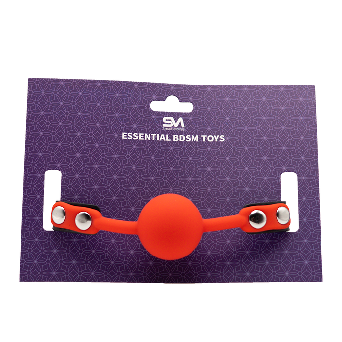 Smart Moves - Silicone Ball Gag Black/Red-Erotiekvoordeel.nl