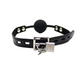 Smart Moves - Lockable, Silicone Ball Gag Black-Erotiekvoordeel.nl