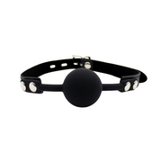 Smart Moves - Lockable, Silicone Ball Gag Black-laced-up.nl