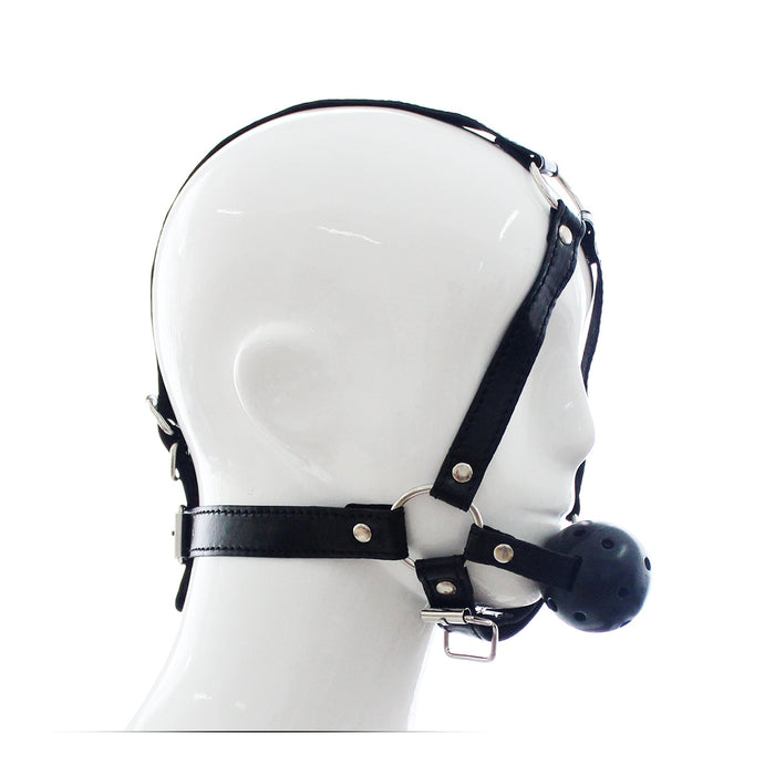 Smart Moves - Full Head Ball Gag Black-Erotiekvoordeel.nl
