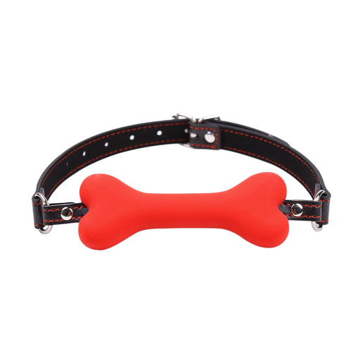 Smart Moves - Silicone Bone Gag Black/Red-Erotiekvoordeel.nl