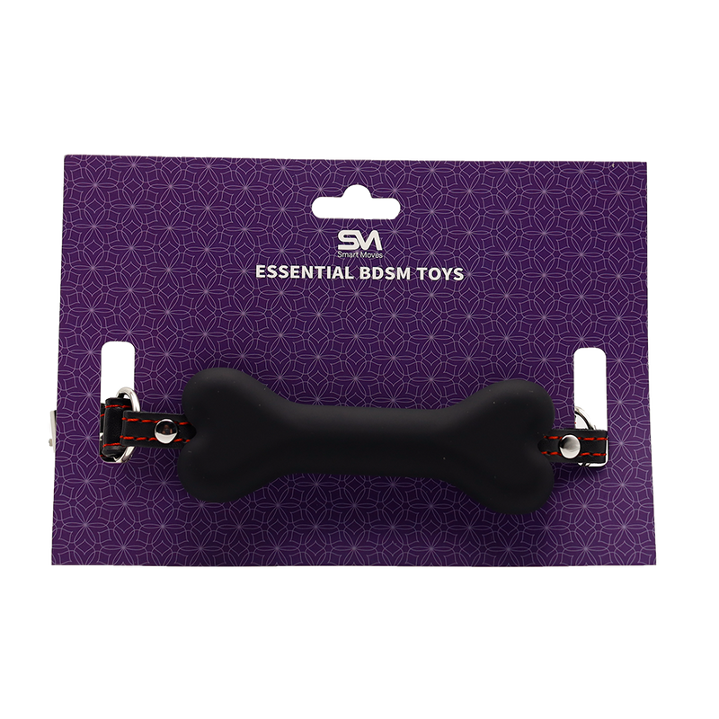 Smart Moves - Silicone Bone Gag Black-laced-up.nl