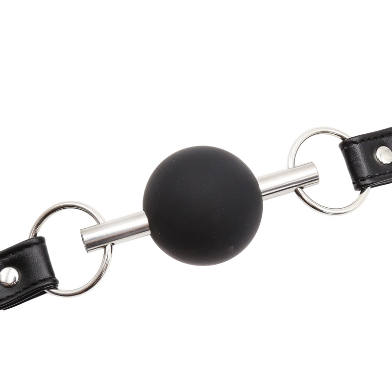 Smart Moves - Luxueuze Ball Gag - Zwart/Zilver