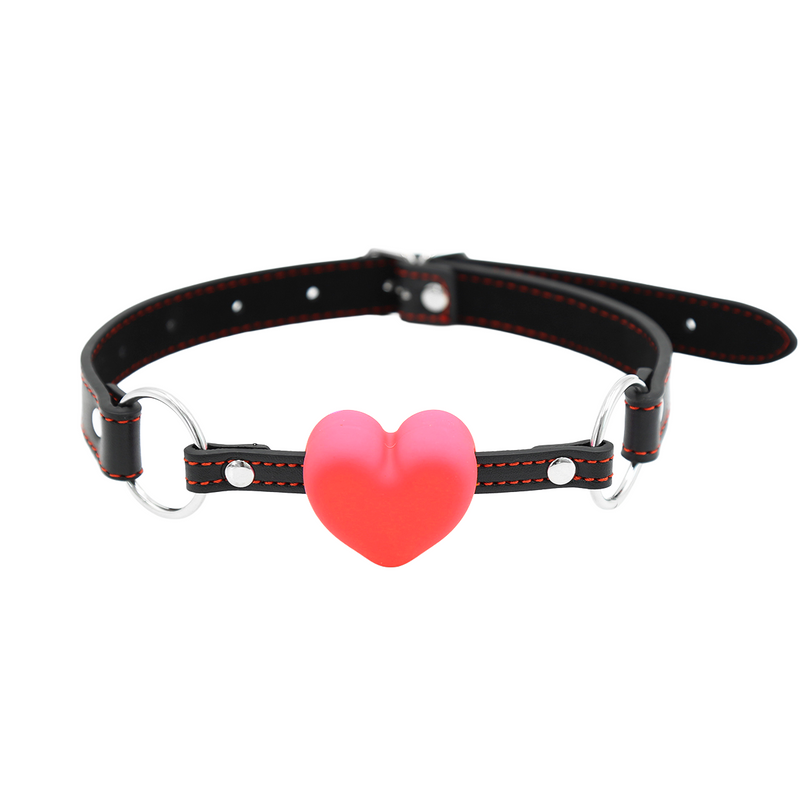 Smart Moves - Heart Mouth Gag Black/Red-laced-up.nl