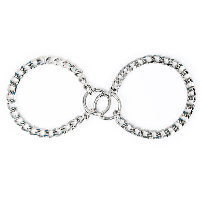 Smart Moves - Ketting Handboeien met Twee Ringen - Zilver-Erotiekvoordeel.nl