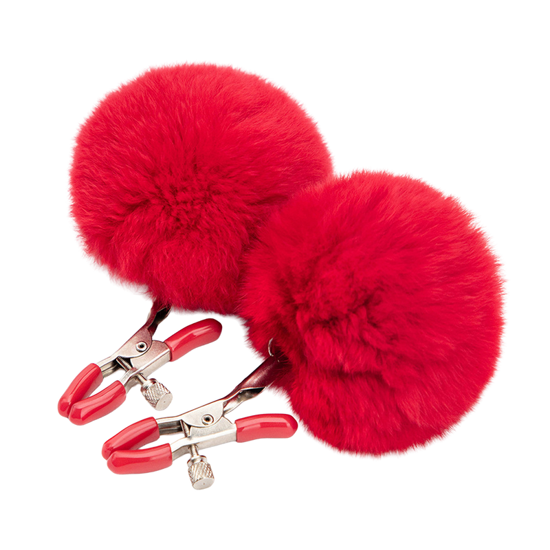 Fixxx - Super Fluffy Breast Clamps Rood-Erotiekvoordeel.nl