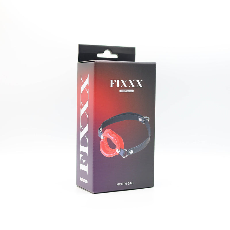 Fixxx - Rode Lippen Ring Gag - Rood/Zwart