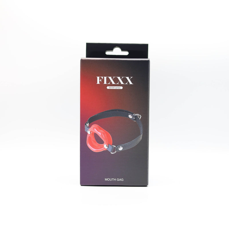 Fixxx - Rode Lippen Ring Gag - Rood/Zwart