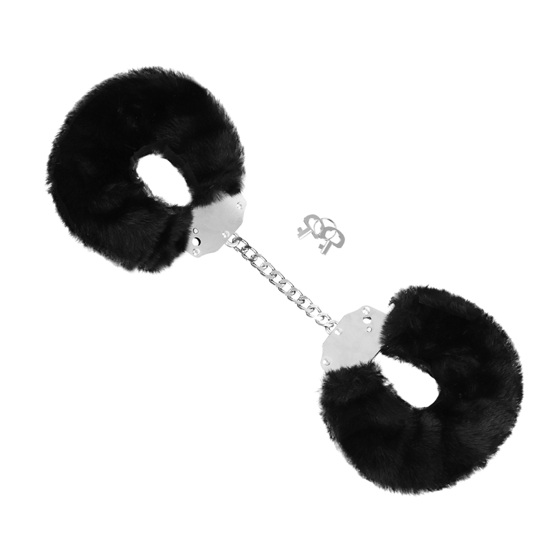 Fixxx - Super Fluffy Hand Cuffs Zwart-Erotiekvoordeel.nl